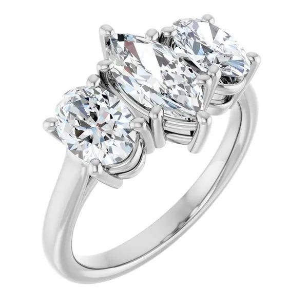 Three-Stone Engagement Ring J. West Jewelers Round Rock, TX