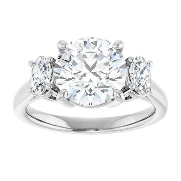 Three-Stone Engagement Ring Image 3 Austin's Fine Diamonds & Jewelry Lyndhurst, NJ