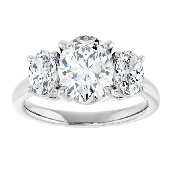 Three-Stone Engagement Ring Image 3 J. West Jewelers Round Rock, TX