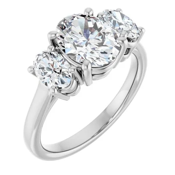 Three-Stone Engagement Ring Don's Jewelry & Design Washington, IA