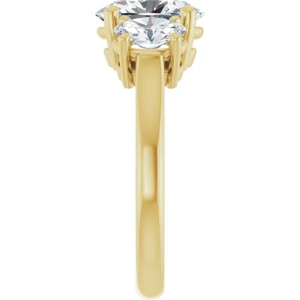 Three-Stone Engagement Ring Image 4 Vulcan's Forge LLC KANSAS CITY, MO