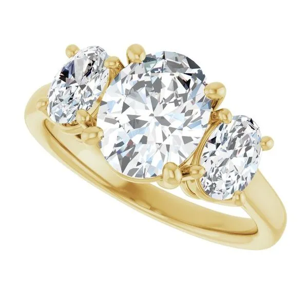 Three-Stone Engagement Ring Image 5 Ocean View Jewelers Millville, DE