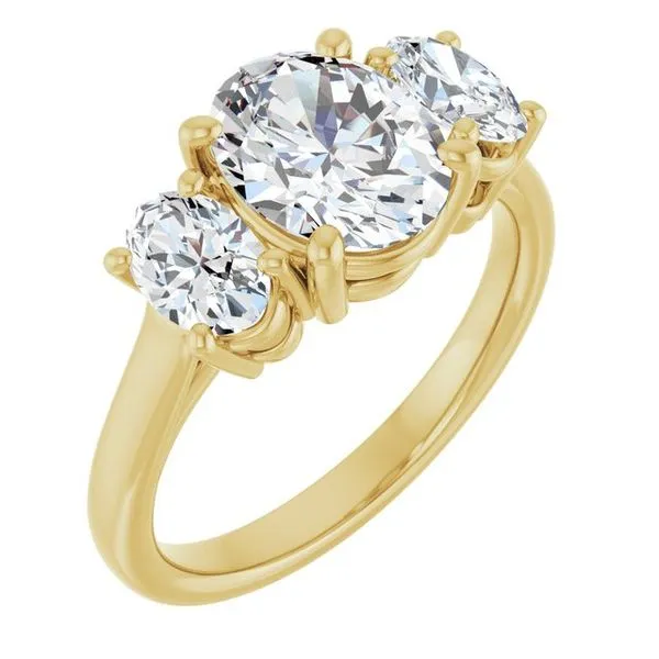 Three-Stone Engagement Ring The Ring Austin Round Rock, TX