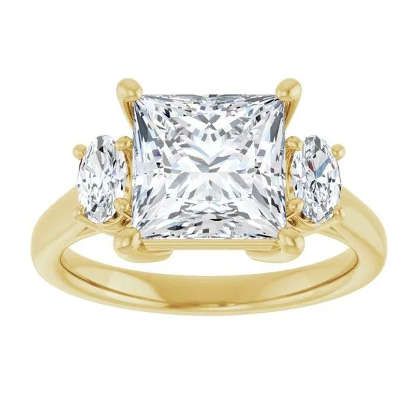 Three-Stone Engagement Ring Image 3 Clater Jewelers Louisville, KY