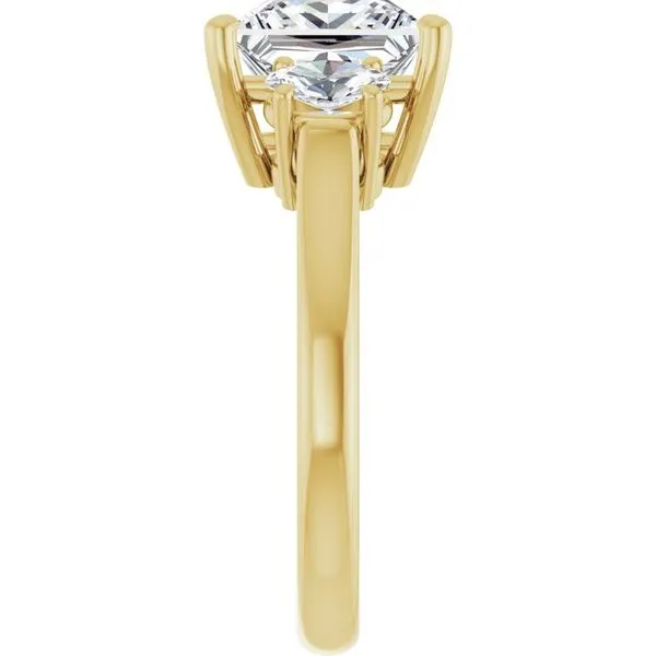 Three-Stone Engagement Ring Image 4 Hudson Valley Goldsmith New Paltz, NY
