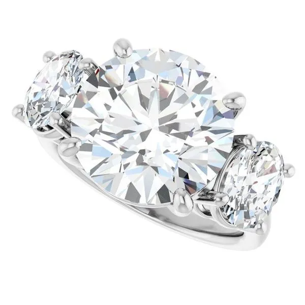 Three-Stone Engagement Ring Image 5 Austin's Fine Diamonds & Jewelry Lyndhurst, NJ