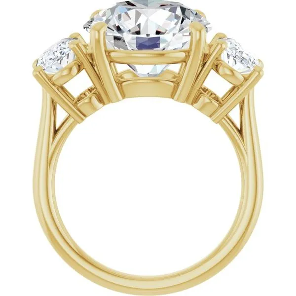 Three-Stone Engagement Ring Image 2 The Jewelry Source El Segundo, CA