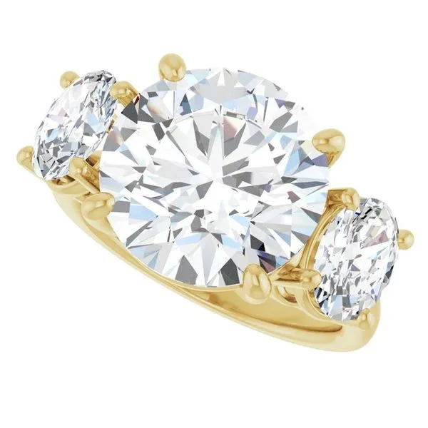 Three-Stone Engagement Ring Image 5 Morin Jewelers Southbridge, MA