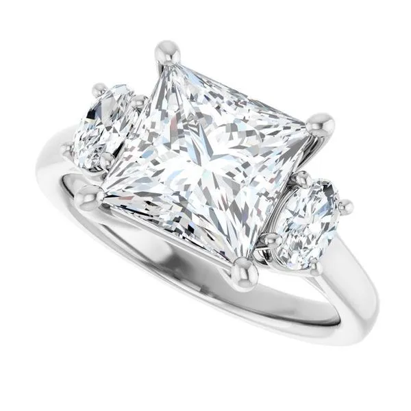 Three-Stone Engagement Ring Image 5 JF Jones Jewelers Rochester, NY