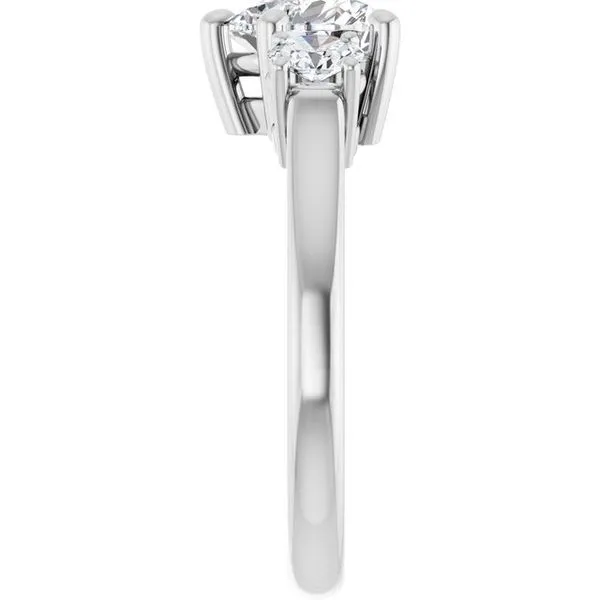 Three-Stone Engagement Ring Image 4 Vulcan's Forge LLC KANSAS CITY, MO