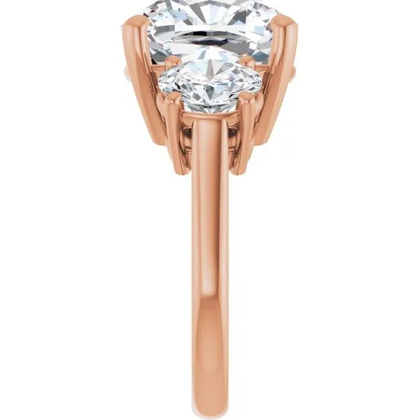 Three-Stone Engagement Ring Image 4 Vulcan's Forge LLC KANSAS CITY, MO