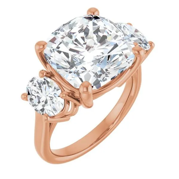 Three-Stone Engagement Ring JF Jones Jewelers Rochester, NY