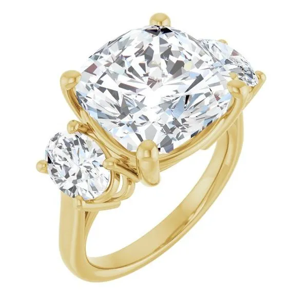 Three-Stone Engagement Ring The Ring Austin Round Rock, TX