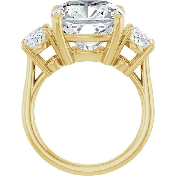 Three-Stone Engagement Ring Image 2 Hudson Valley Goldsmith New Paltz, NY