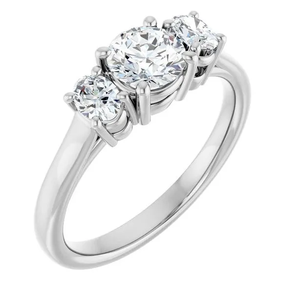 Three-Stone Engagement Ring JF Jones Jewelers Rochester, NY