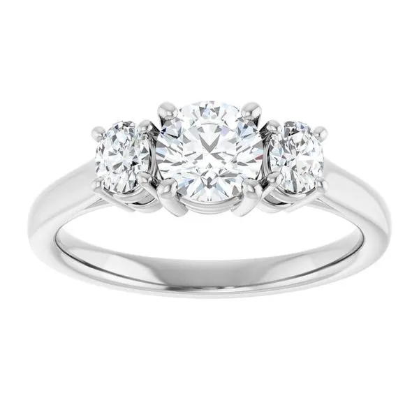 Three-Stone Engagement Ring Image 3 Natale Jewelers Sewell, NJ
