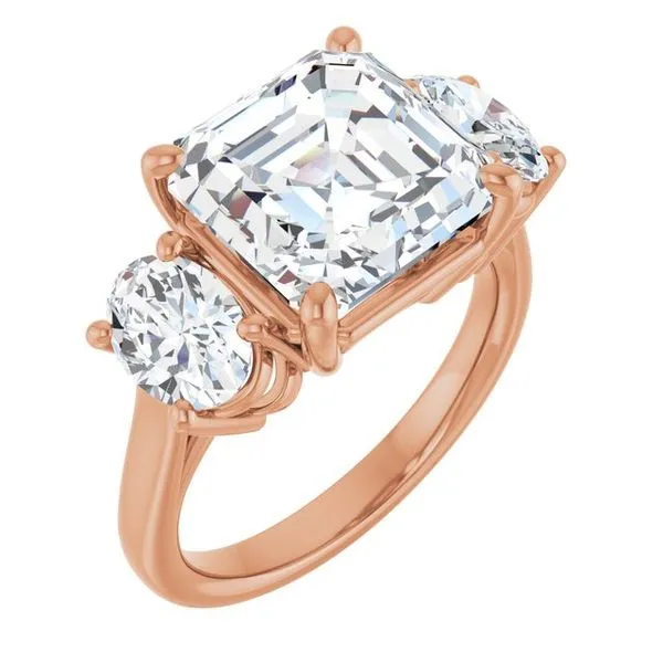 Three-Stone Engagement Ring The Ring Austin Round Rock, TX