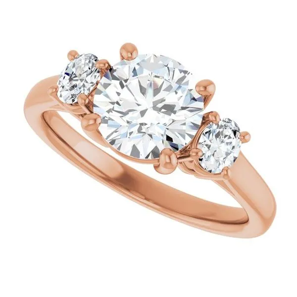 Three-Stone Engagement Ring Image 5 Vulcan's Forge LLC KANSAS CITY, MO