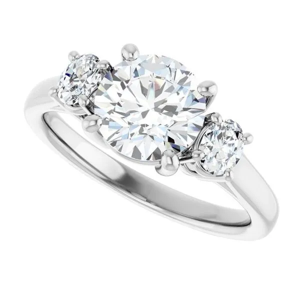 Three-Stone Engagement Ring Image 5 Morin Jewelers Southbridge, MA