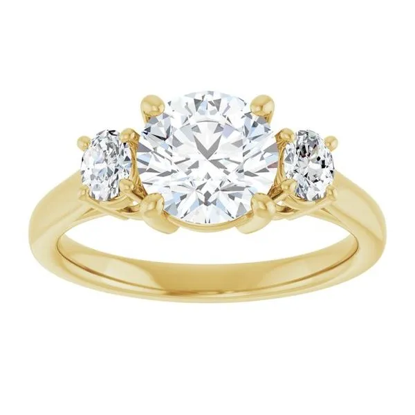 Three-Stone Engagement Ring Image 3 Clater Jewelers Louisville, KY