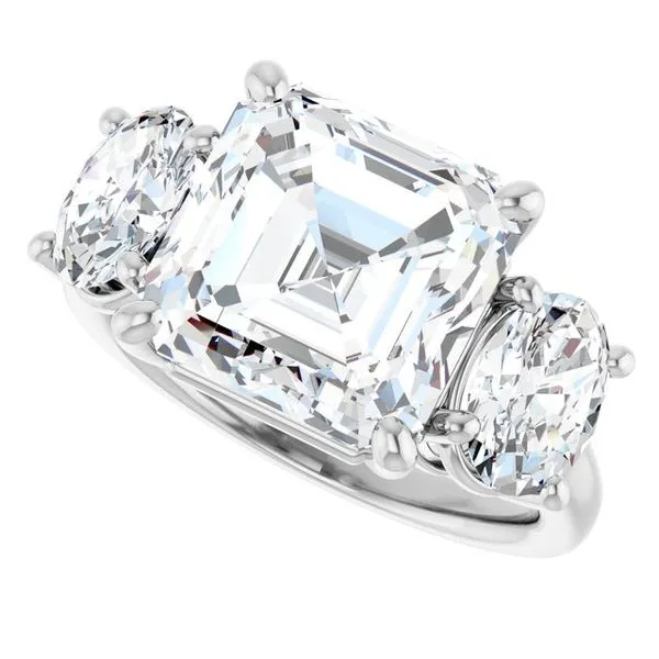 Three-Stone Engagement Ring Image 5 Austin's Fine Diamonds & Jewelry Lyndhurst, NJ