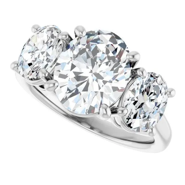 Three-Stone Engagement Ring Image 5 Clater Jewelers Louisville, KY