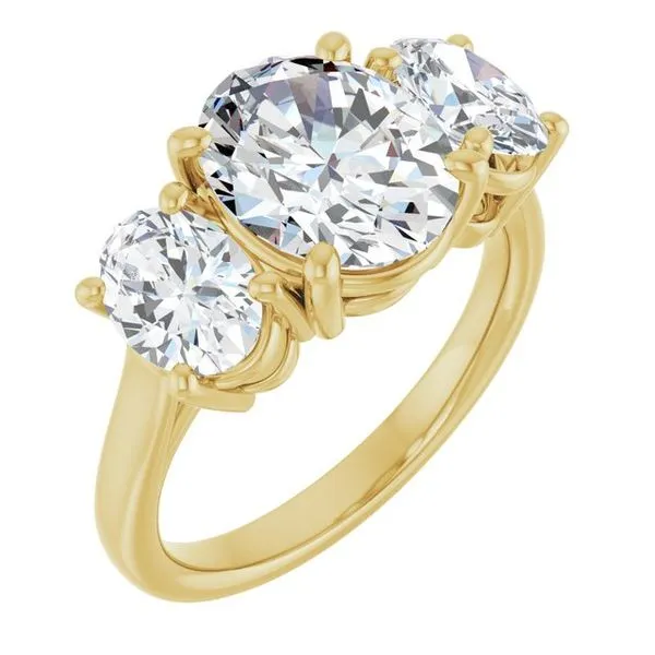 Three-Stone Engagement Ring Don's Jewelry & Design Washington, IA