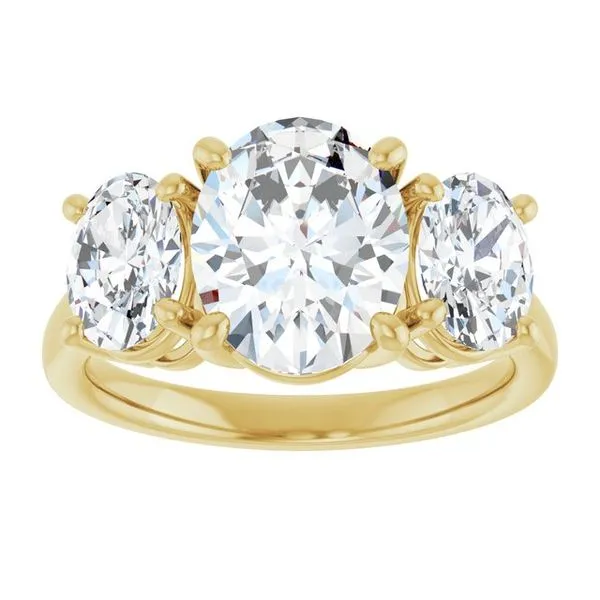 Three-Stone Engagement Ring Image 3 Arezzo Jewelers Elmwood Park, IL