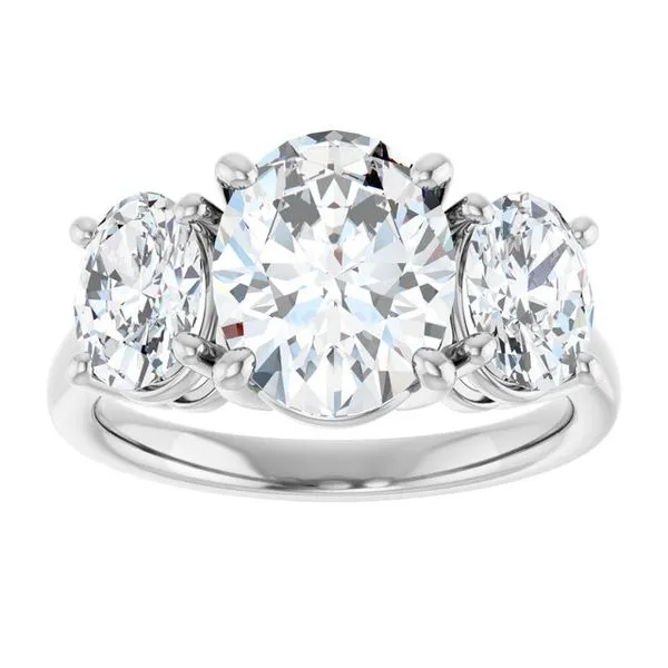 Three-Stone Engagement Ring Image 3 Austin's Fine Diamonds & Jewelry Lyndhurst, NJ