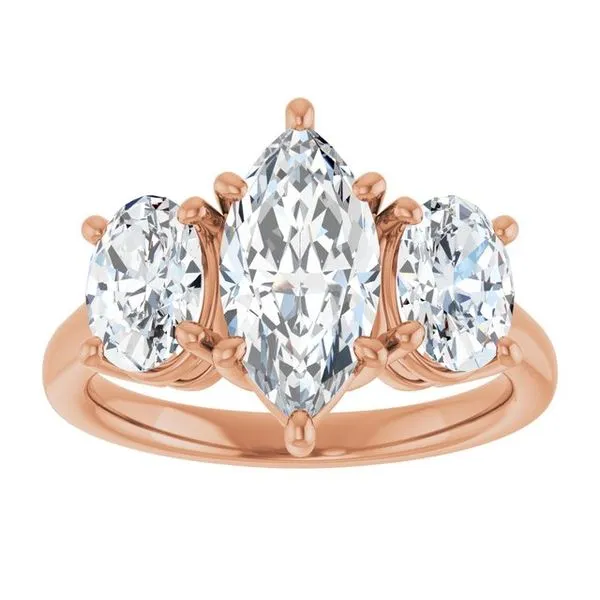 Three-Stone Engagement Ring Image 3 JF Jones Jewelers Rochester, NY