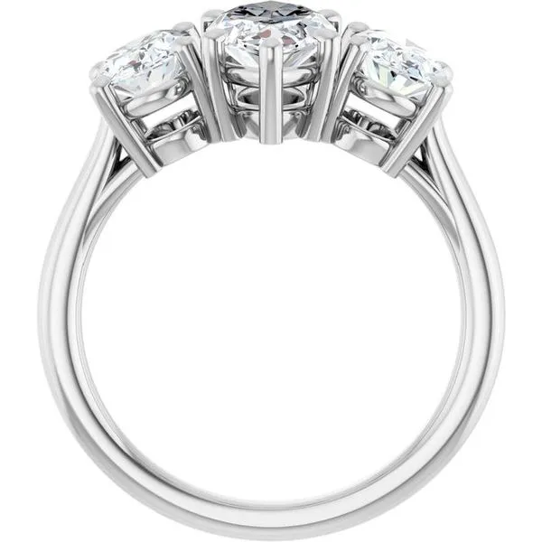 Three-Stone Engagement Ring Image 2 Vulcan's Forge LLC KANSAS CITY, MO
