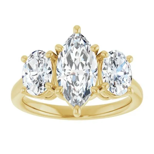 Three-Stone Engagement Ring Image 3 Arezzo Jewelers Elmwood Park, IL