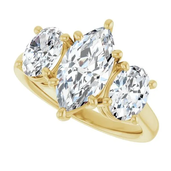 Three-Stone Engagement Ring Image 5 Vulcan's Forge LLC KANSAS CITY, MO