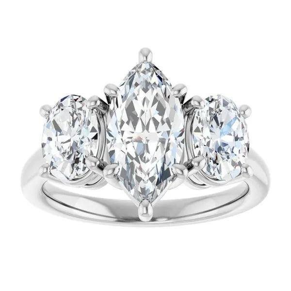 Three-Stone Engagement Ring Image 3 The Ring Austin Round Rock, TX