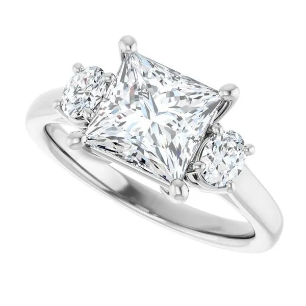 Three-Stone Engagement Ring Image 5 J. West Jewelers Round Rock, TX