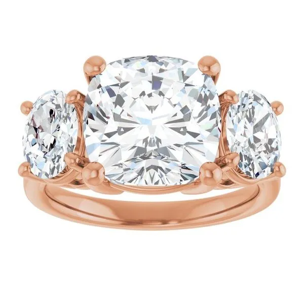 Three-Stone Engagement Ring Image 3 Mark Jewellers La Crosse, WI