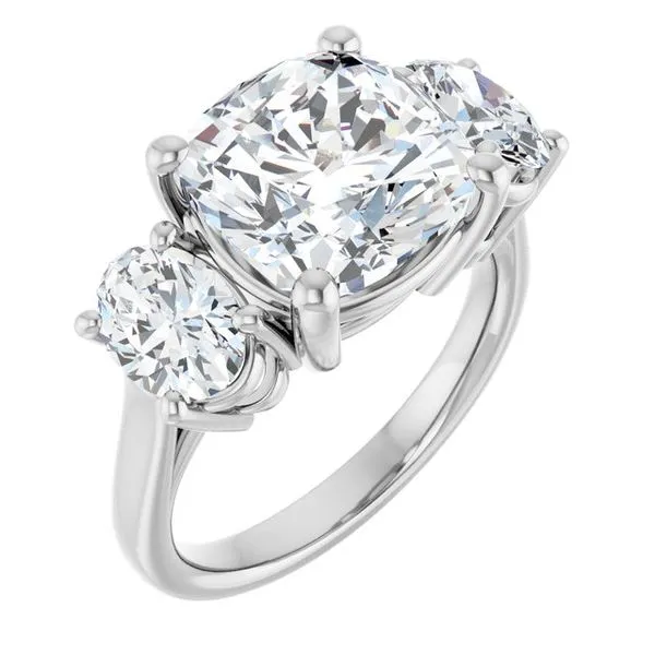 Three-Stone Engagement Ring The Ring Austin Round Rock, TX