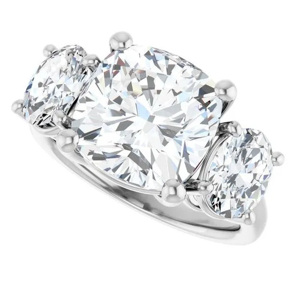 Three-Stone Engagement Ring Image 5 Ocean View Jewelers Millville, DE