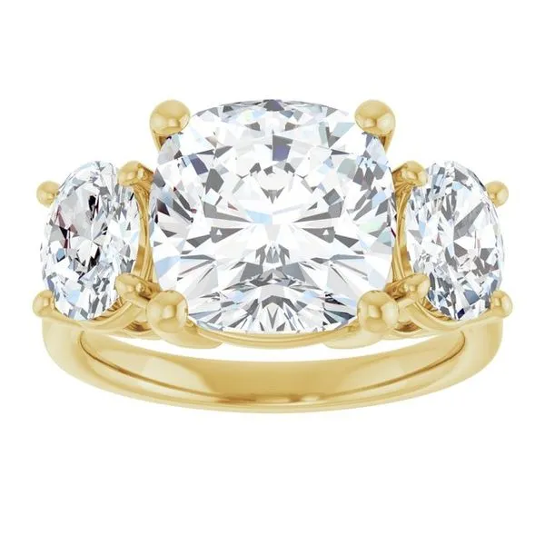 Three-Stone Engagement Ring Image 3 Ocean View Jewelers Millville, DE
