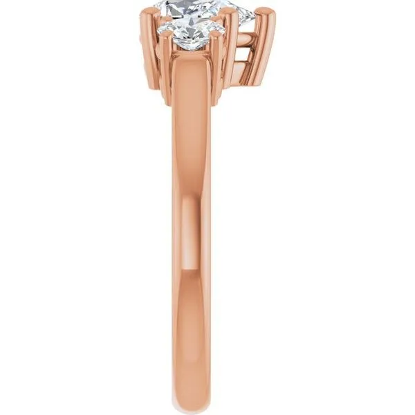 Three-Stone Engagement Ring Image 4 Hudson Valley Goldsmith New Paltz, NY