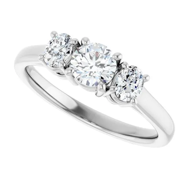 Three-Stone Engagement Ring Image 5 Arezzo Jewelers Elmwood Park, IL