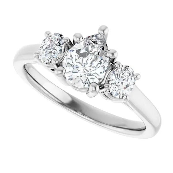 Three-Stone Engagement Ring Image 5 J. West Jewelers Round Rock, TX