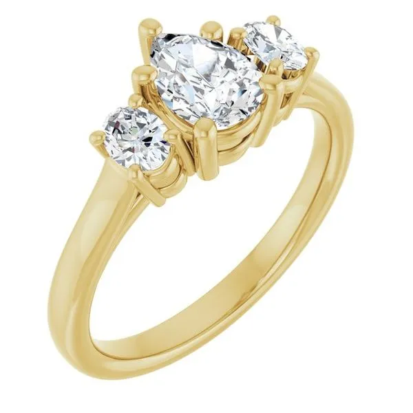 Three-Stone Engagement Ring Don's Jewelry & Design Washington, IA