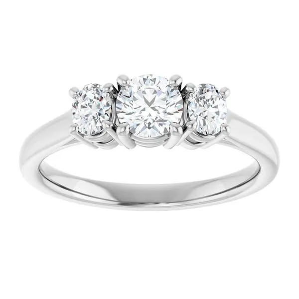 Three-Stone Engagement Ring Image 3 JF Jones Jewelers Rochester, NY