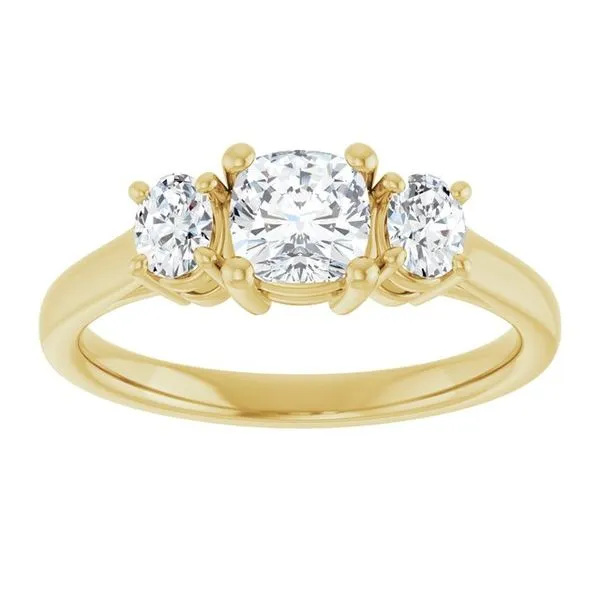 Three-Stone Engagement Ring Image 3 Austin's Fine Diamonds & Jewelry Lyndhurst, NJ