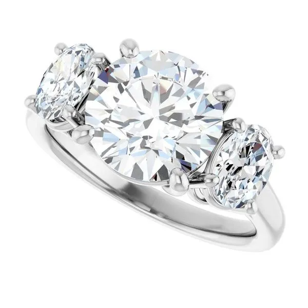 Three-Stone Engagement Ring Image 5 Vulcan's Forge LLC KANSAS CITY, MO