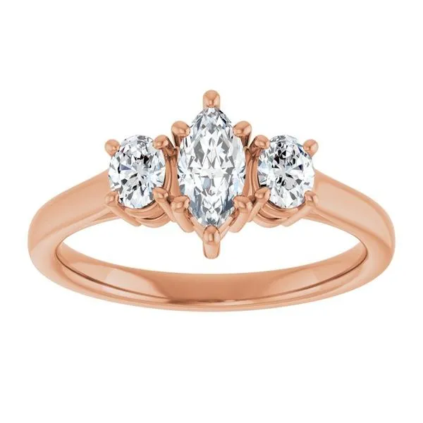 Three-Stone Engagement Ring Image 3 Ocean View Jewelers Millville, DE