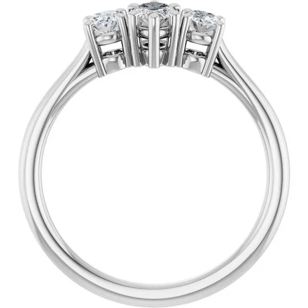 Three-Stone Engagement Ring Image 2 JF Jones Jewelers Rochester, NY