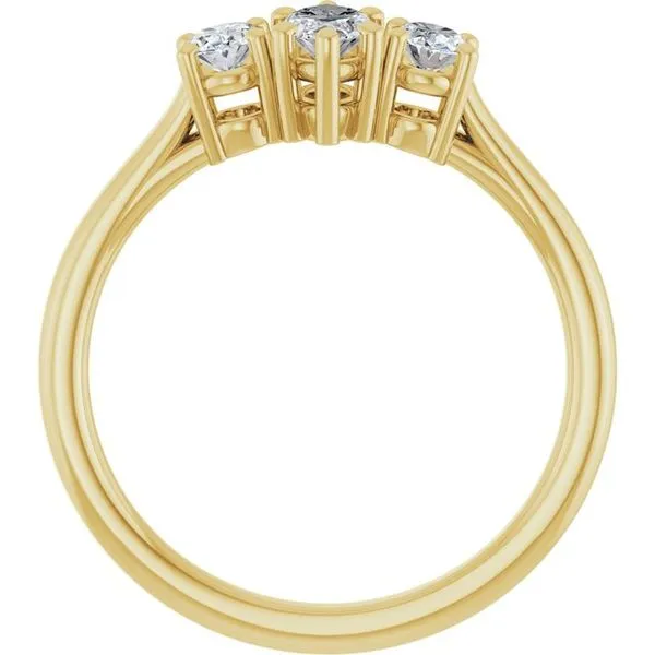 Three-Stone Engagement Ring Image 2 J. West Jewelers Round Rock, TX