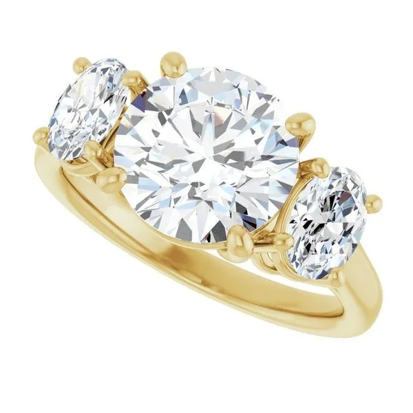 Three-Stone Engagement Ring Image 5 Arezzo Jewelers Elmwood Park, IL